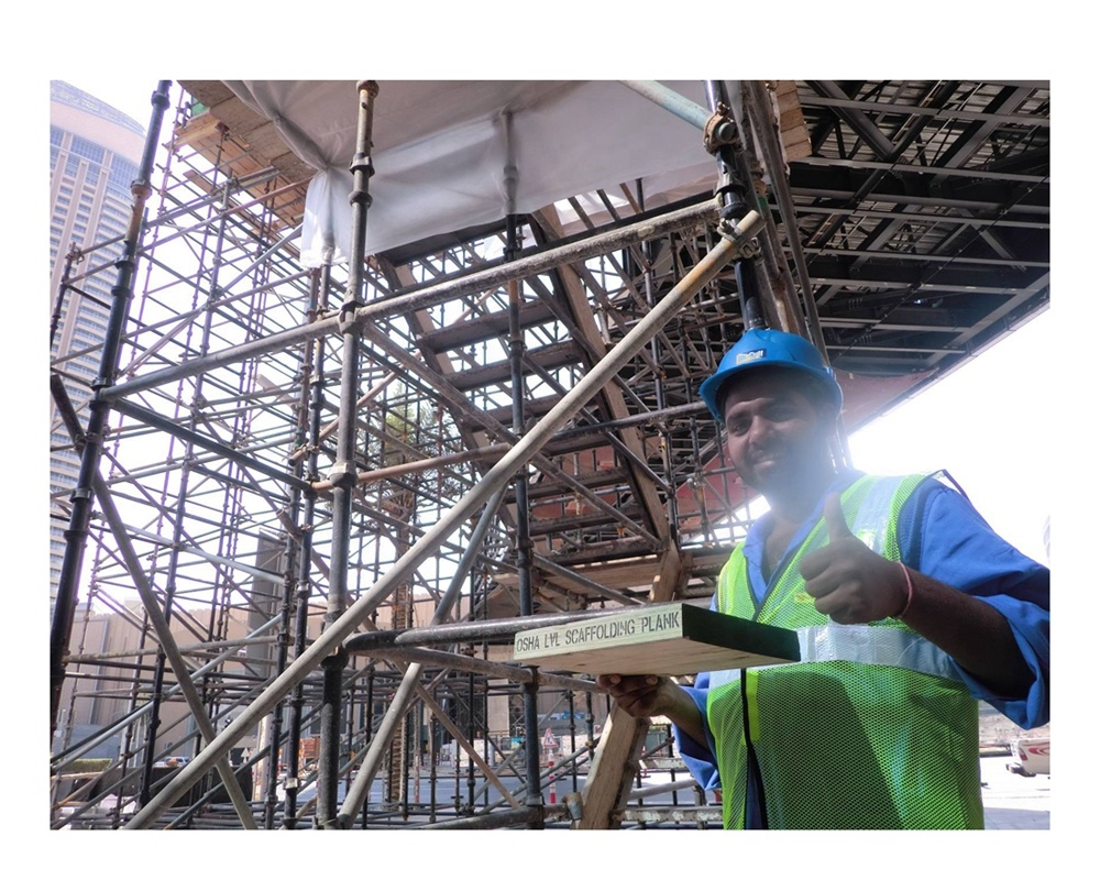OSHA Standard Pine LVL Scaffolding Board for Building Construction